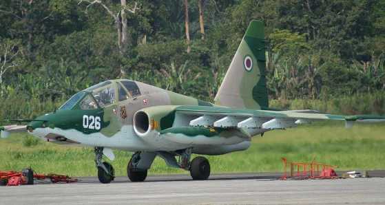 Sukhoi Su-25UBK de la fuerza aerea de Guinea Ecuatorial