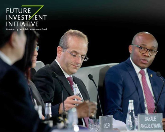 Eucario Bakale Angue Oyana, Ministro de Economía, Planificación e Inversiones Públicas de Guinea Ecuatorial durante el Foro Future Investment Initiative en Arabia Saudi