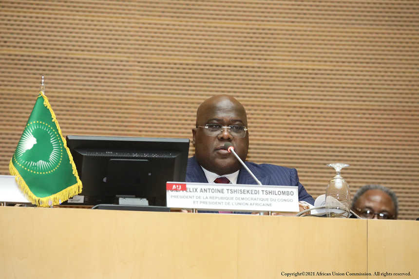 Felix-Antoine Tshisekedi Tshilombo, presidente entrante de la Unión Africana y presidente de la República Democrática del Congo en el 34 ° período ordinario de sesiones de la Asamblea de la UA