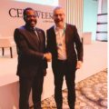 Gabriel Mbaga Obiang Lima y Jean-Michel Jacoulot, CEO de Trident Energy