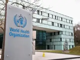 El exterior de un edificio de la Organización Mundial de la Salud (OMS), en Ginebra, Suiza