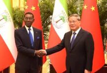 Primer ministro chino se reúne con presidente de Guinea Ecuatorial